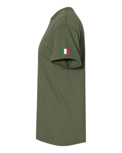 Italy Home My T-shirt Military Green with Green Print